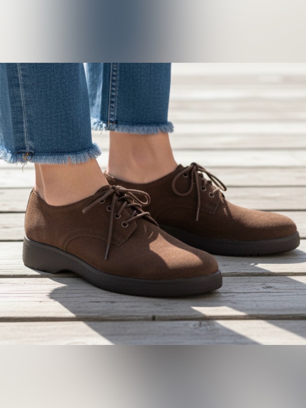 NWT- LOWER EASTSIDE-Women’s Brown Leather Lace-Up Shoes